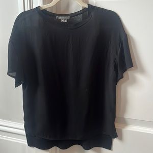 Vince black silk short sleeve - size xs